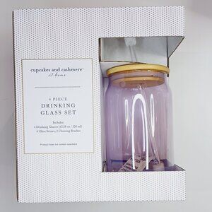 Cupcakes and Cashmere 4 piece drinking glass set